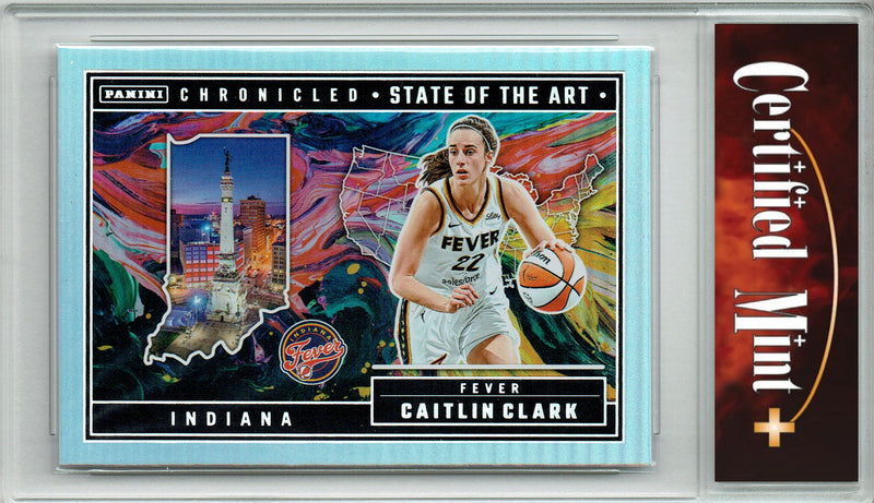 Certified Mint+ Caitlin Clark 2025 Chronicles #81 Silver Holo Foil Rare Trading Card Indiana Fever