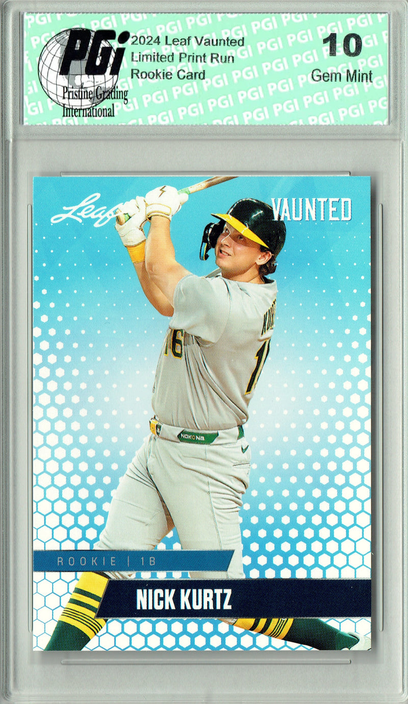 Nick Kurtz 2024 Leaf Vaunted #V-24 Just 5000 Made Rookie Card PGI 10