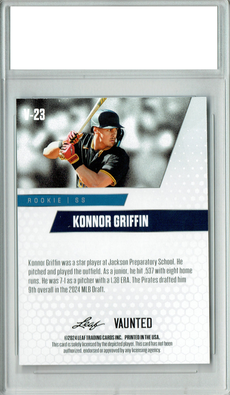 Konnor Griffin 2024 Leaf Vaunted #V-23 Just 5000 Made Rookie Card PGI 10