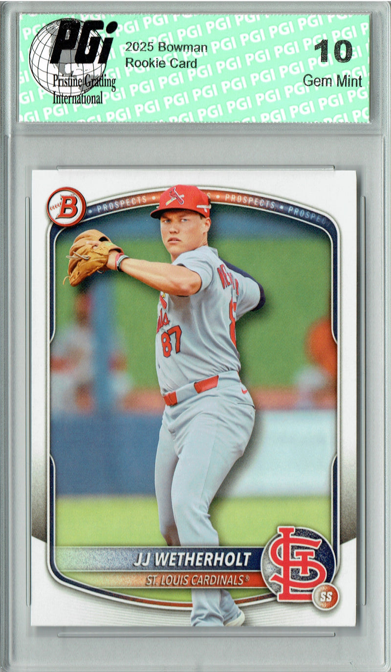 J.J. Wetherholt 2025 Bowman #BD-145 Rookie Card PGI 10