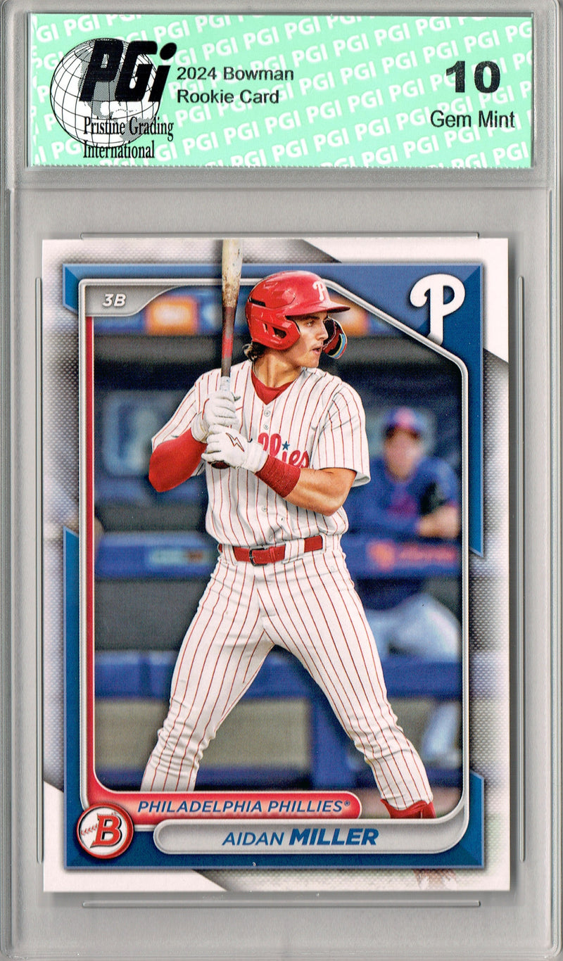 Aidan Miller 2024 Bowman #BD-115 Rookie Card PGI 10