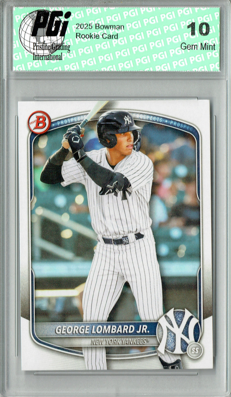 George Lombard 2025 Bowman #BD-43 Rookie Card PGI 10