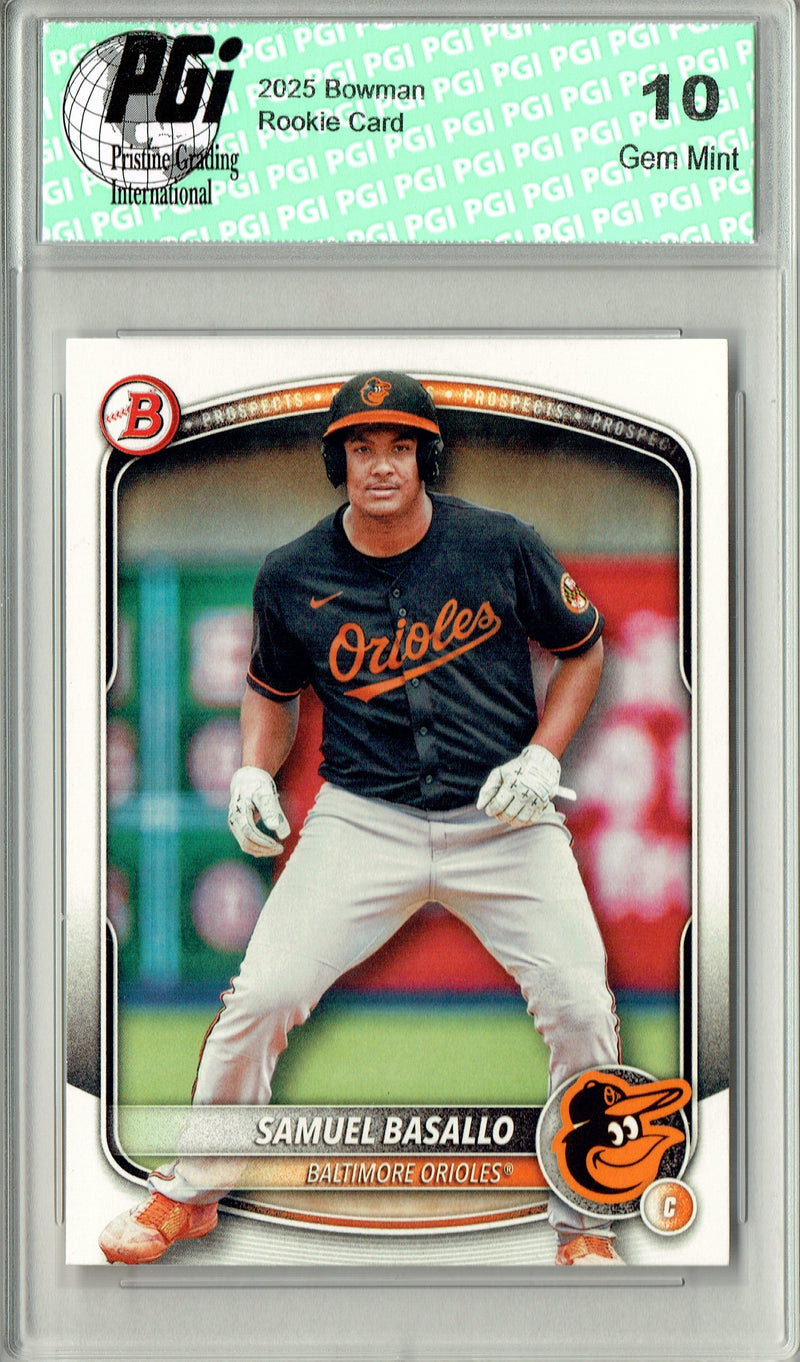 Samuel Basallo 2025 Bowman #BD-109 Rookie Card PGI 10