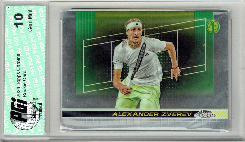Alexander Zverev 2024 Pro Tennis Chrome #74 Rookie Card PGI 10