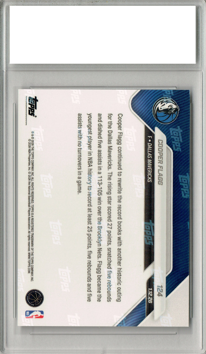 Cooper Flagg 2025 NBA Now Youngest in NBA History Rookie Card PGI 10