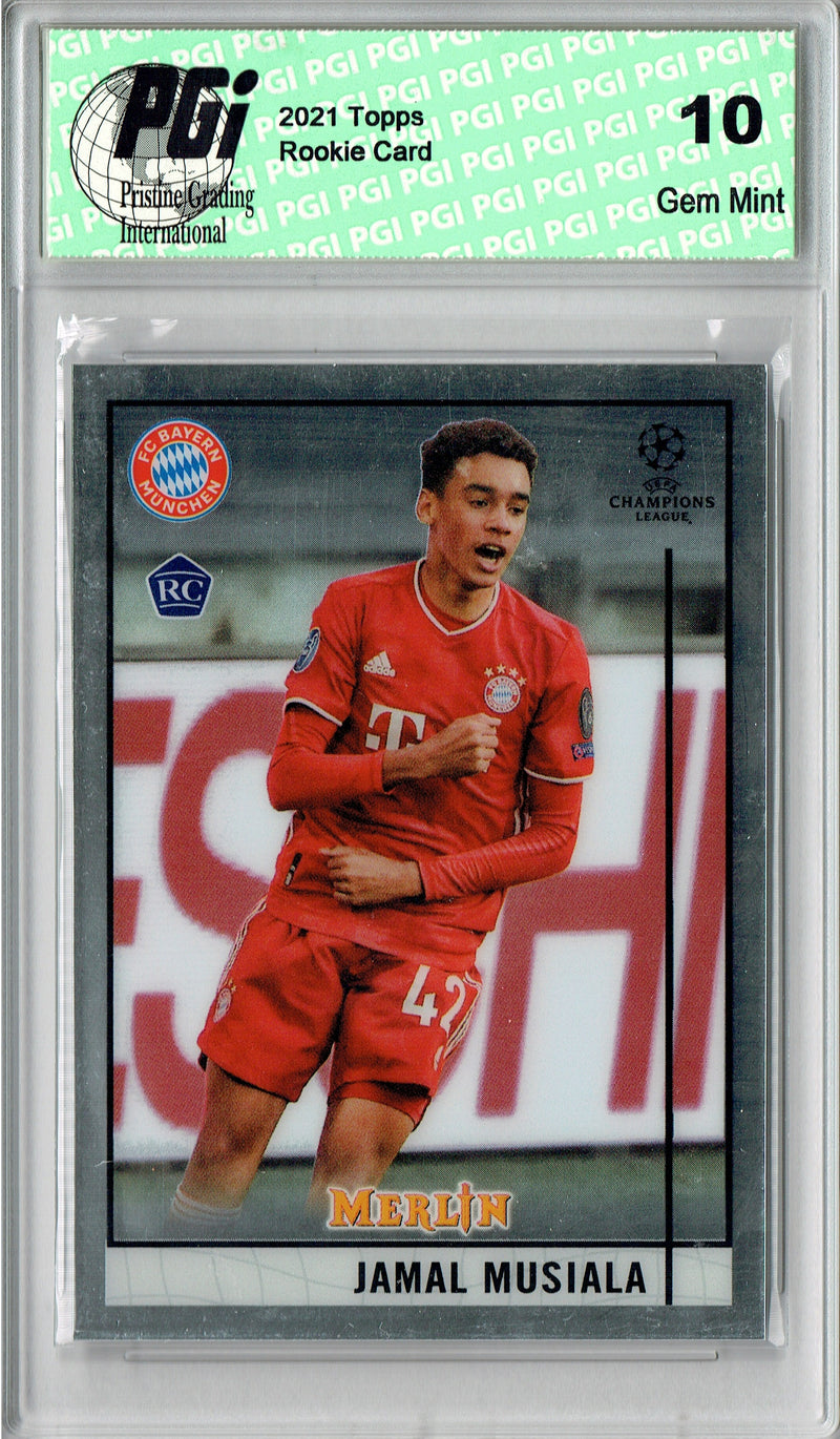 Jamal Musiala 2021 Topps Merlin #73 Rookie Card PGI 10
