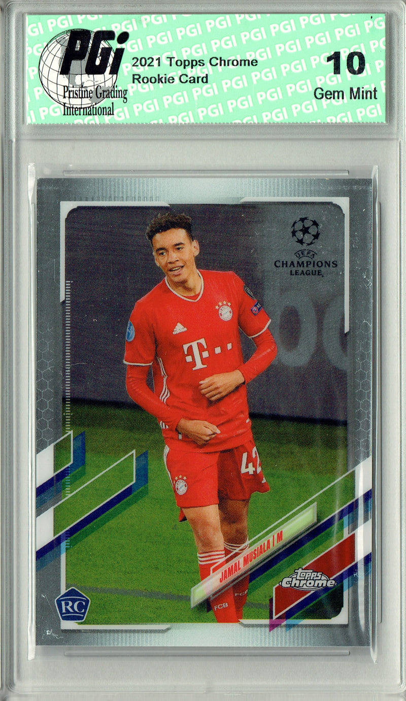 Jamal Musiala 2021 #81 Chrome Rookie Card PGI 10