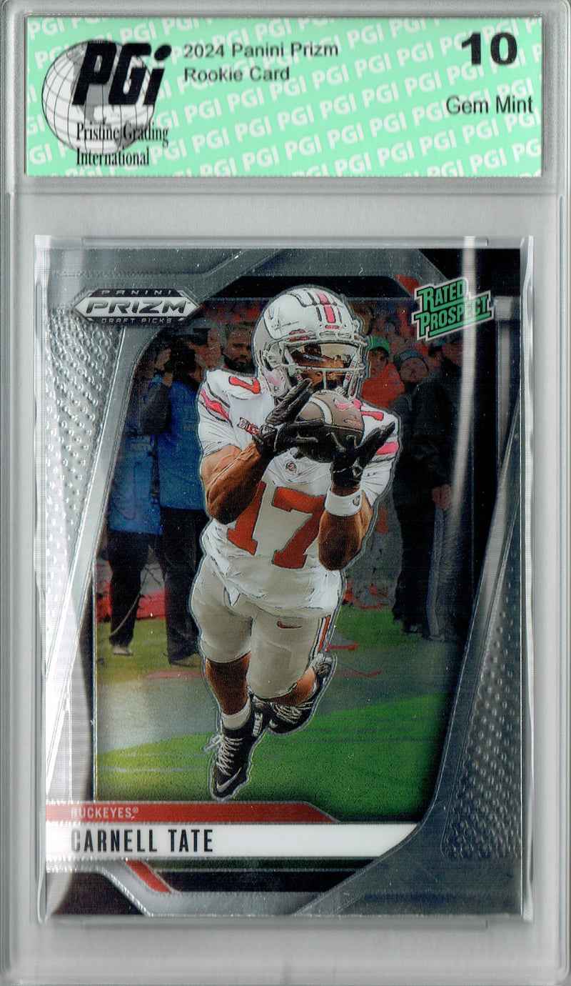 Carnell Tate 2024 Prizm #68 Rated Rookie Card PGI 10