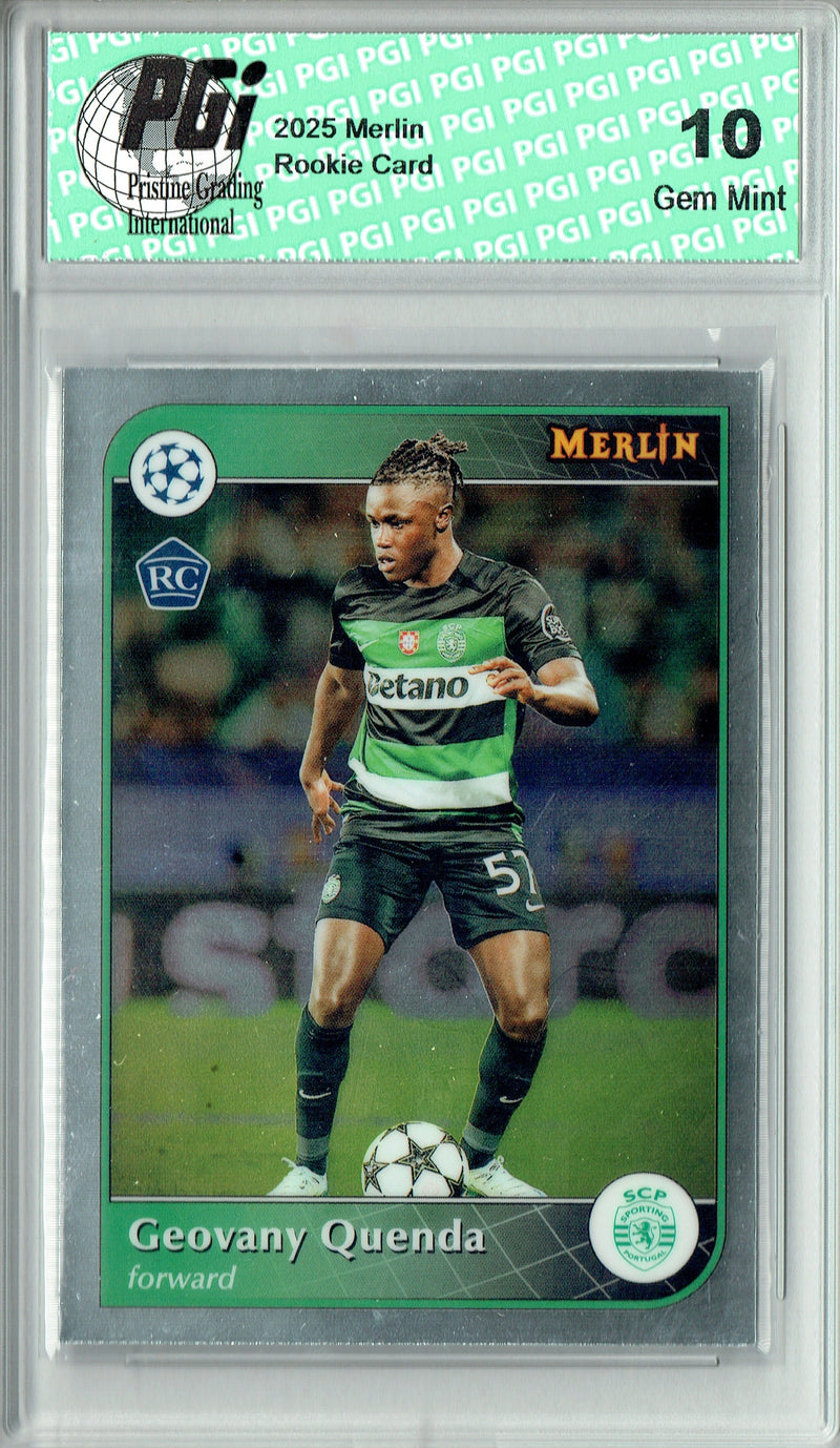 Geovany Quenda 2025 Merlin Chrome #57 Portugal Rookie Card PGI 10