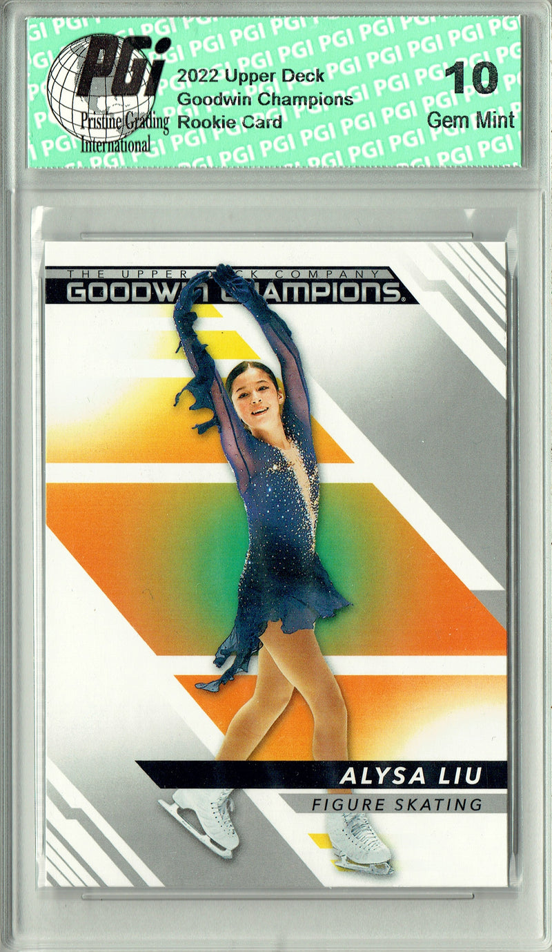 Alysa Liu 2022 Goodwin Champions #38 Figure Skating Rookie Card PGI 10 Team USA