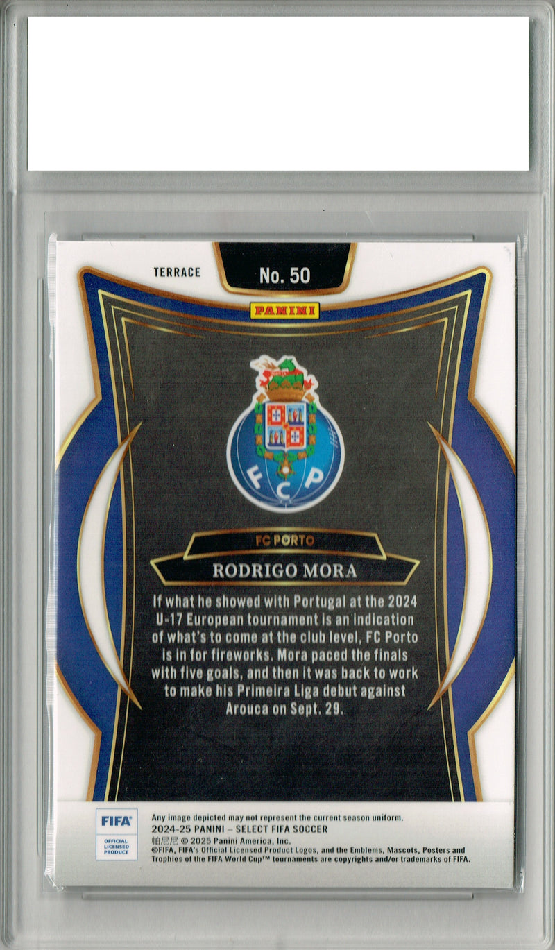 Rodrigo Mora 2025 Prizm #98 Portugal Rookie Card PGI 10