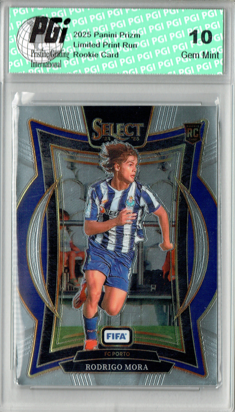 Rodrigo Mora 2025 Prizm #98 Portugal Rookie Card PGI 10