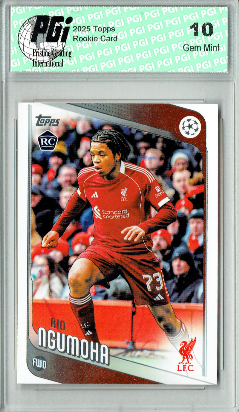 Rio Ngumoha 2025 Topps #191 Rookie Card PGI 10