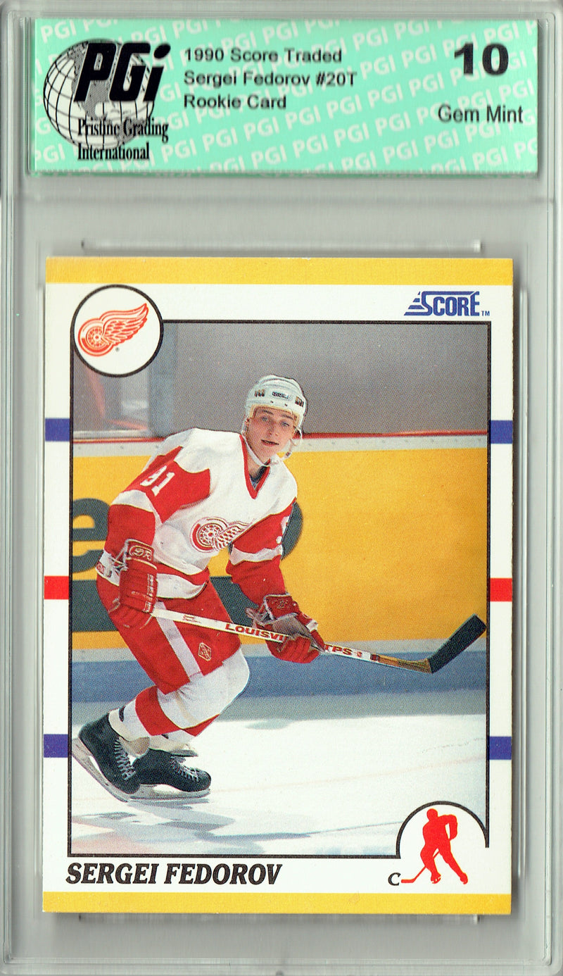 Sergei Fedorov 1990 Score Traded #20T Hall of Fame Rookie Card PGI 10