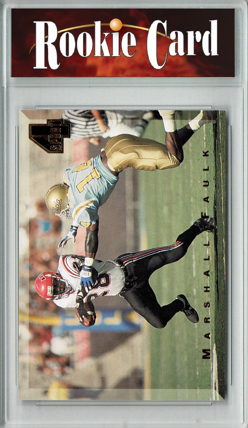 Certified Mint+ Marshall Faulk 1994 Classic 4-Sport #52 Hall of Fame Rookie Card Los Angeles Rams