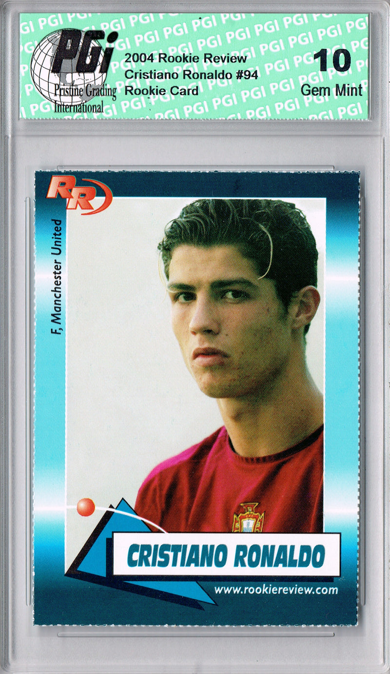 Cristiano Ronaldo 2004 Rookie Review card PGI 10 Portugal Real Madrid