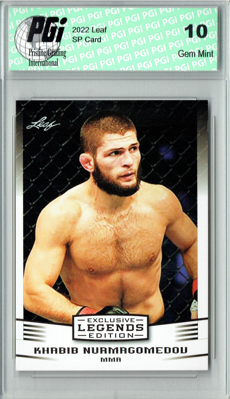 Khabib Nurmagomedov 2022 Leaf #EE-06 Exclusive Legends Edition Rare Trading Card PGI 10