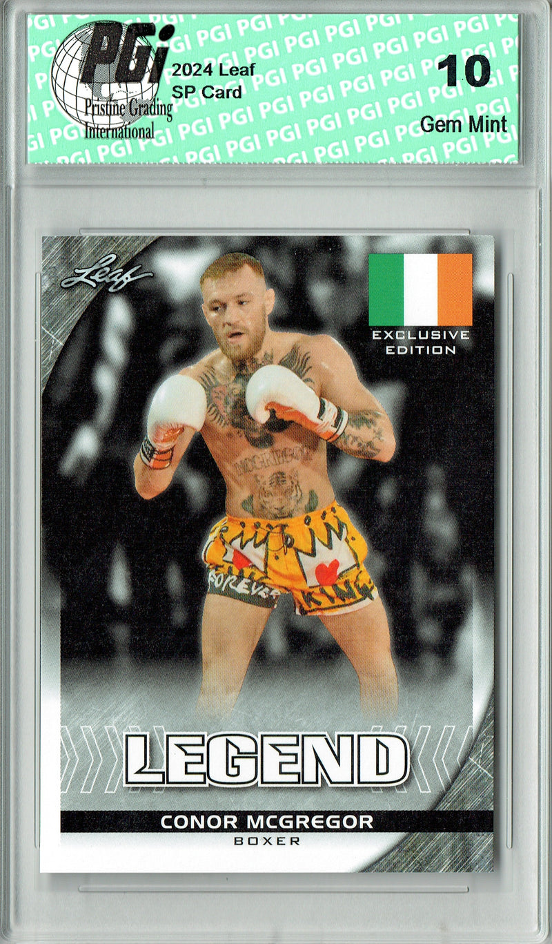 Connor McGregor 2024 Leaf #LE-01 Legends Edition Rare Trading Card PGI 10
