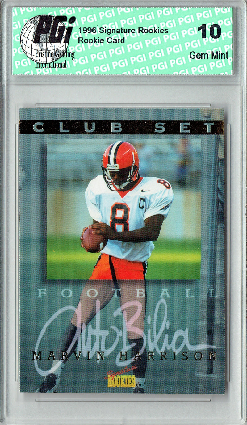 Marvin Harrison 1996 Signature Rookies #39 Club Set Rookie Card PGI 10