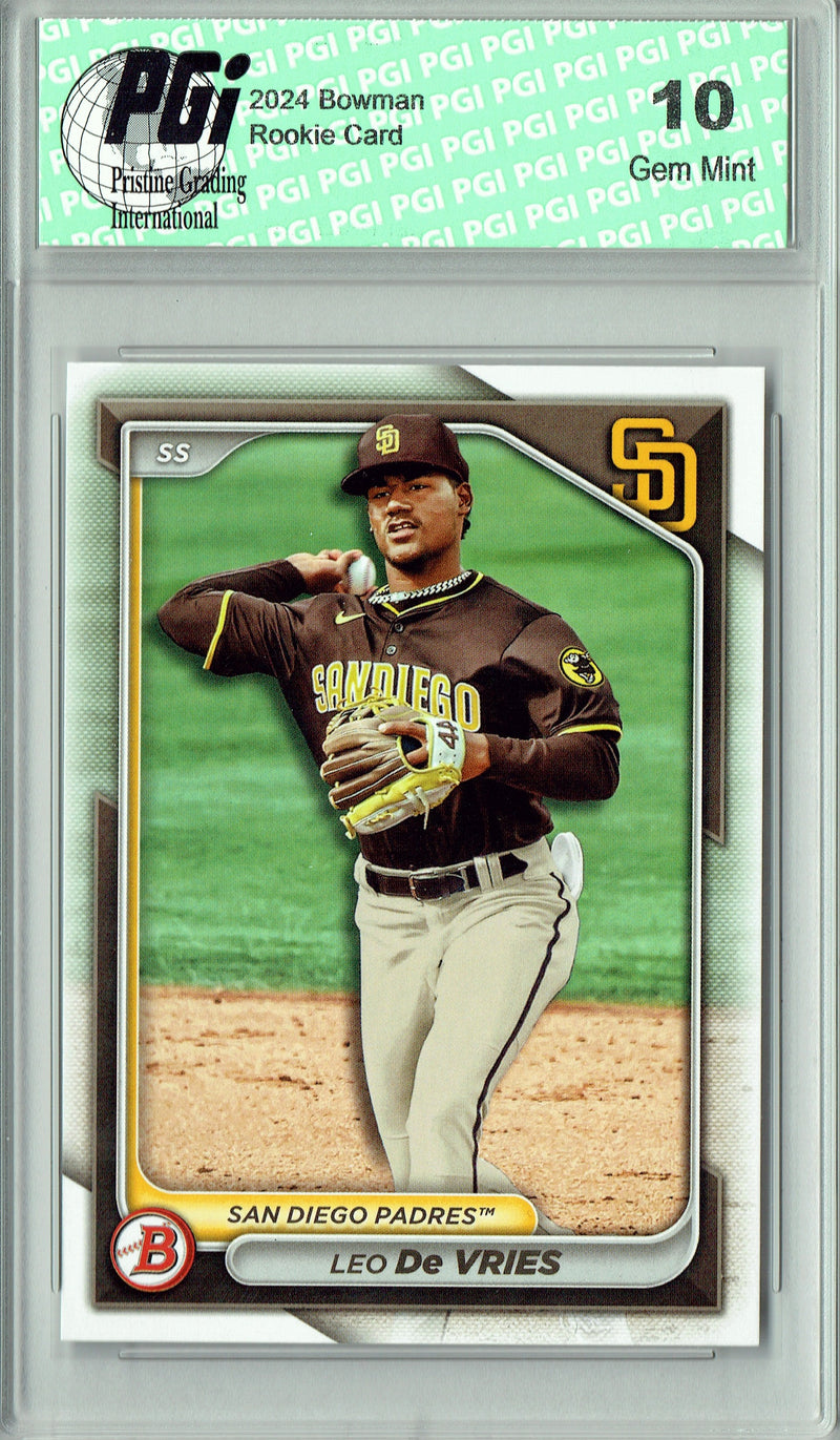 Leo De Vries 2024 Bowman #BD-116 Rookie Card PGI 10
