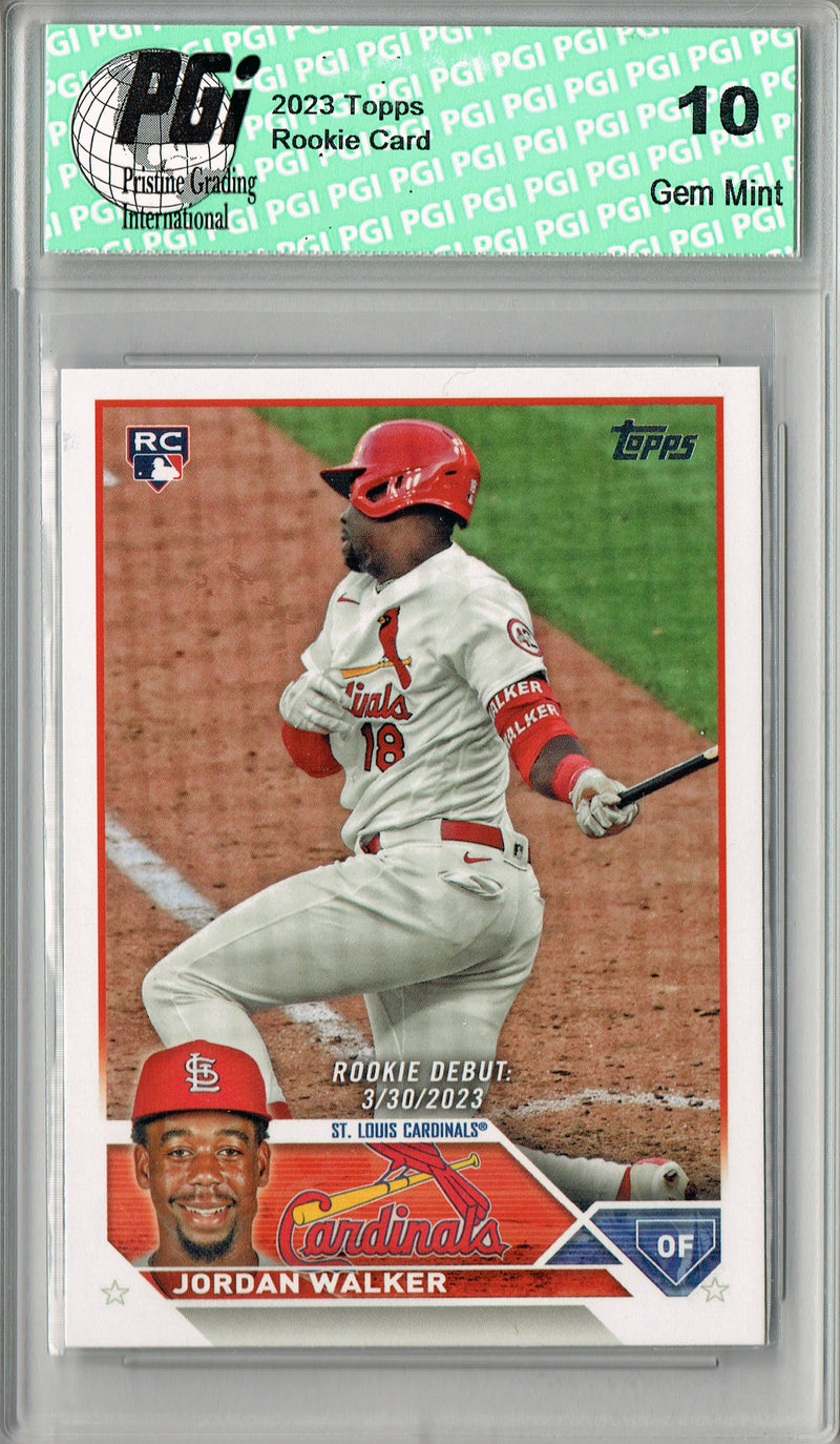 Jordan Walker 2023 Topps #US-122 Update Rookie Card PGI 10