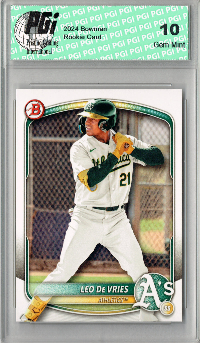 Leo De Vries 2025 Bowman #BD-87 Rookie Card PGI 10