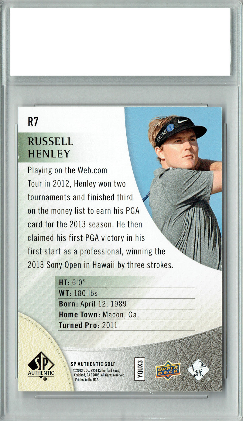 Russell Henley 2014 SP Authentic #R7 Rookie Card PGI 10