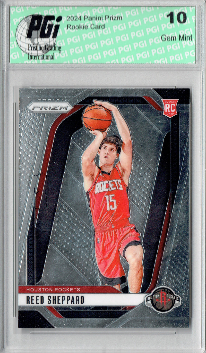 Reed Sheppard 2024-25 Panini Prizm #268 Rookie Card PGI 10