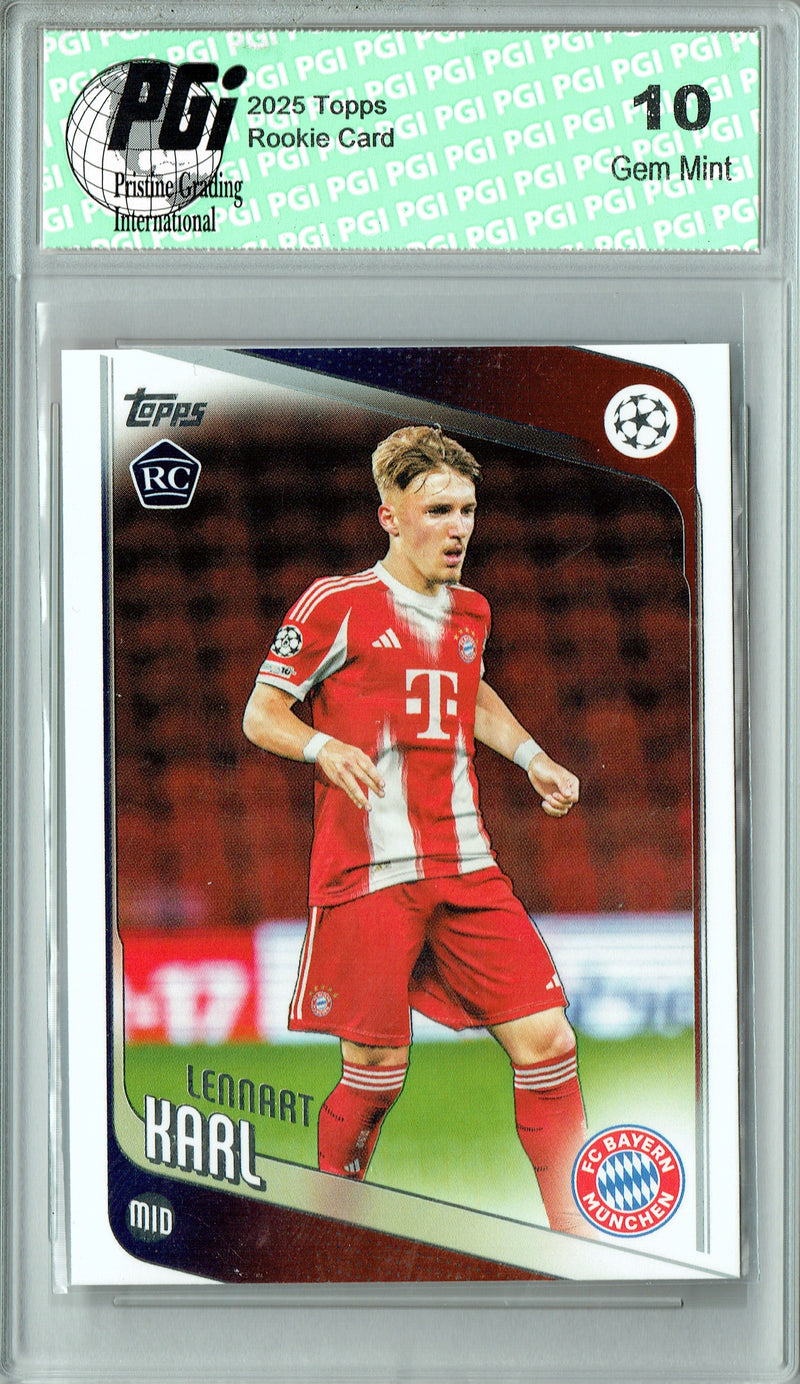 Lennart Karl 2025 Topps #187 Rookie Card PGI 10