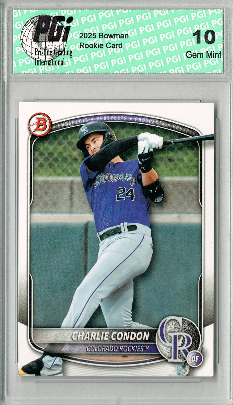 Charlie Condon 2025 Bowman Draft #BD-136 Rookie Card PGI 10