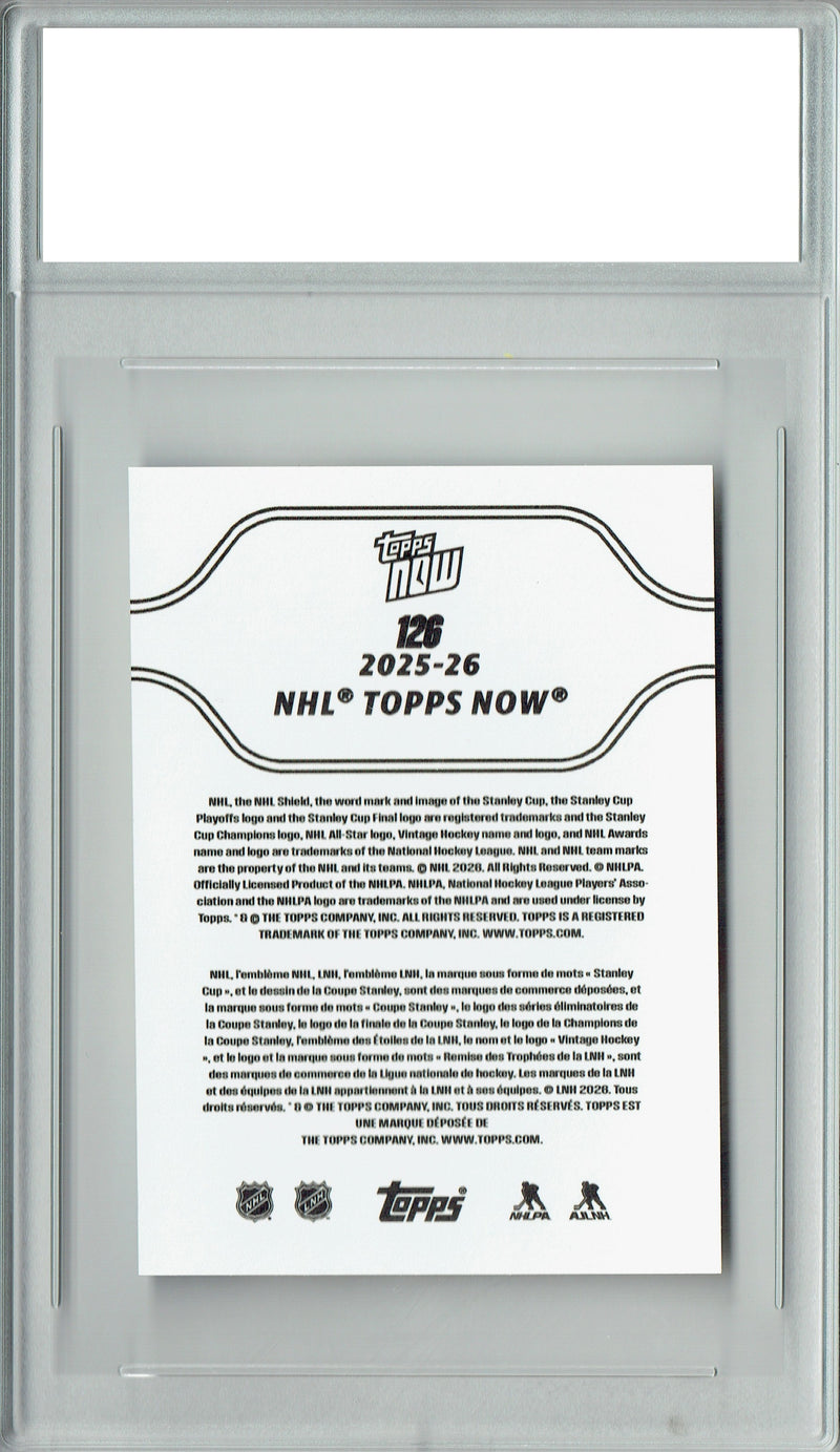 Matthew Schaefer 2025 Topps Now #126 Sticker Rookie Card PGI 10