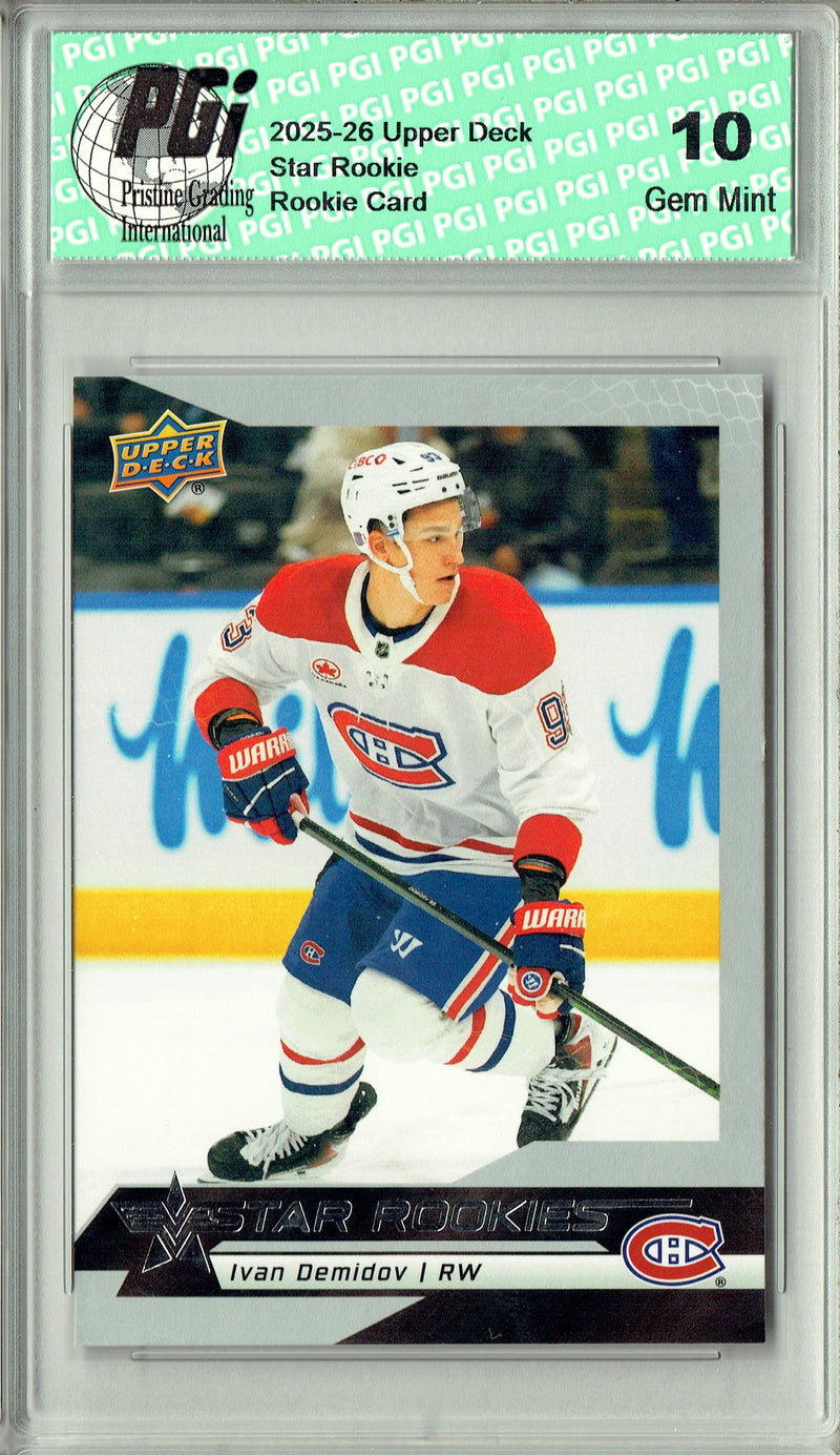 Ivan Demidov 2025 U.D. Star Rookies #1 Special Collection Rookie Card PGI 10