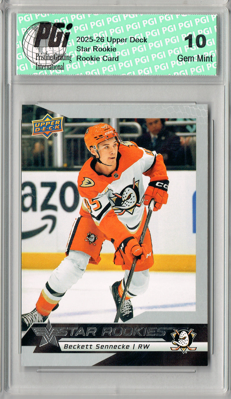 Beckett Sennecke 2025 U.D. Star Rookies #7 Special Collection Rookie Card PGI 10