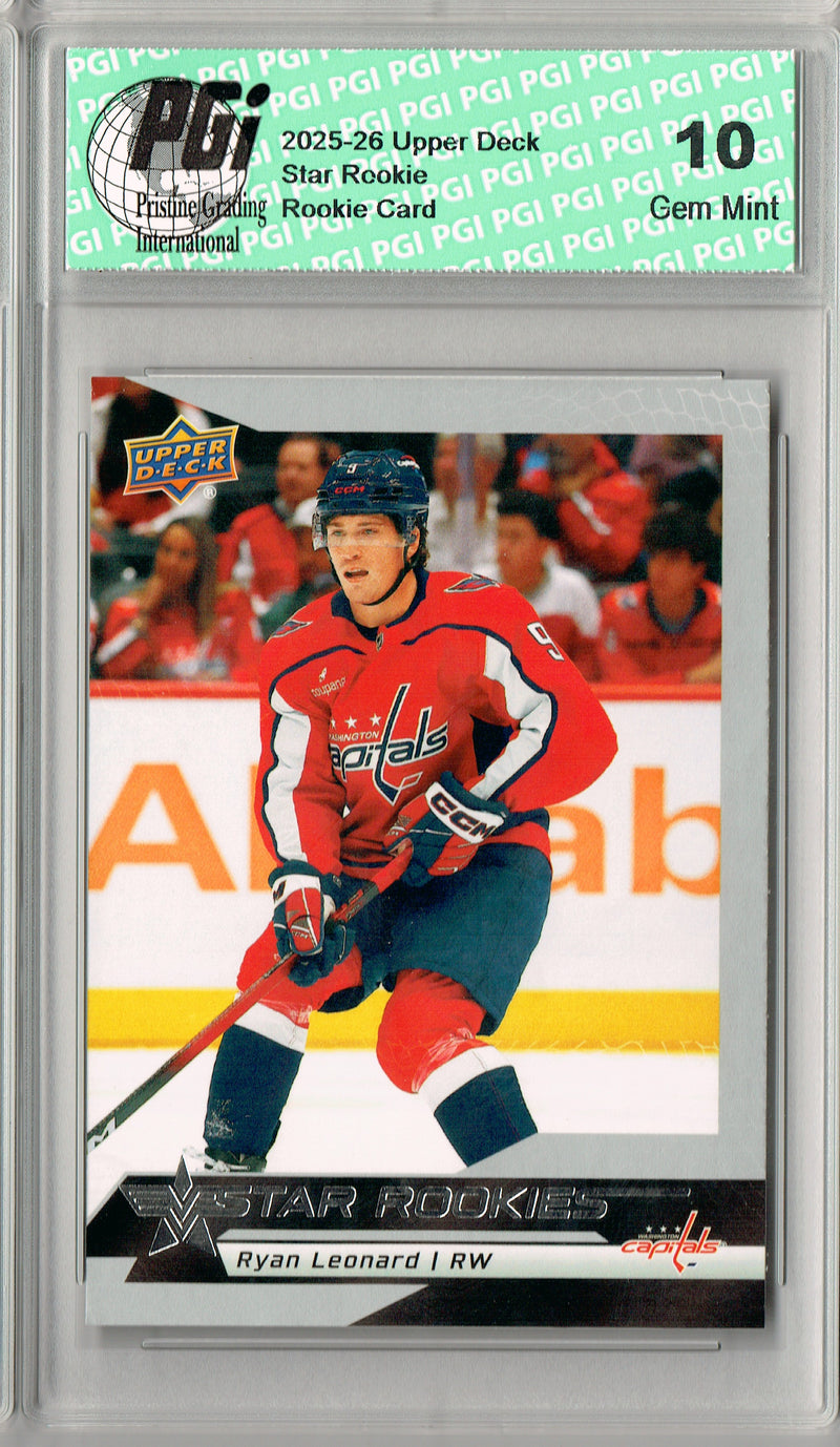 Ryan Leonard 2025 U.D. Star Rookies #9 Special Collection Rookie Card PGI 10