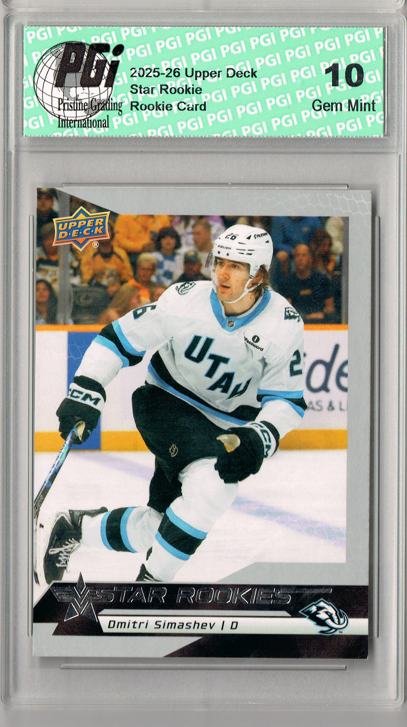 Dmitri Simashev 2025 U.D. Star Rookies #10 Special Collection Rookie Card PGI 10