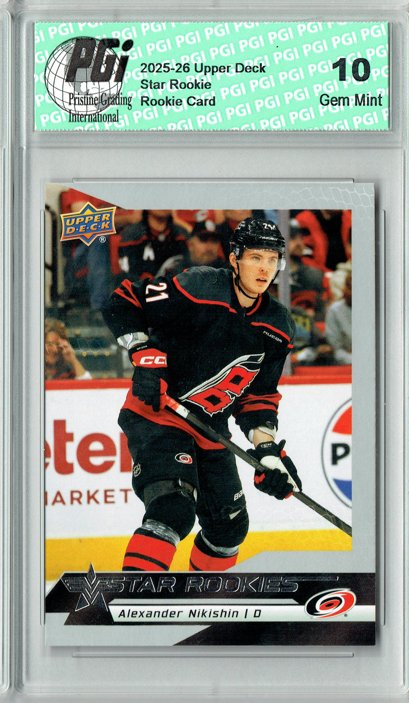Alexander Nikishin 2025 U.D. Star Rookies #6 Special Collection Rookie Card PGI 10
