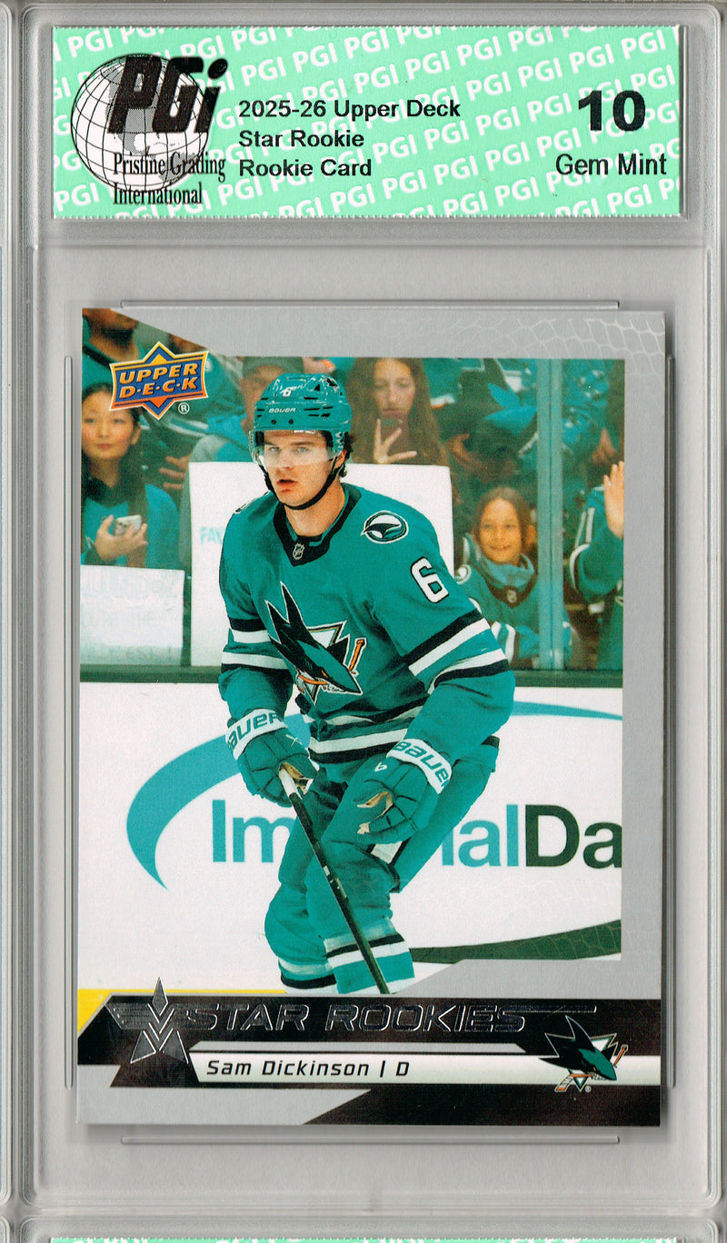 Sam Dickinson 2025 U.D. Star Rookies #14 Special Collection Rookie Card PGI 10