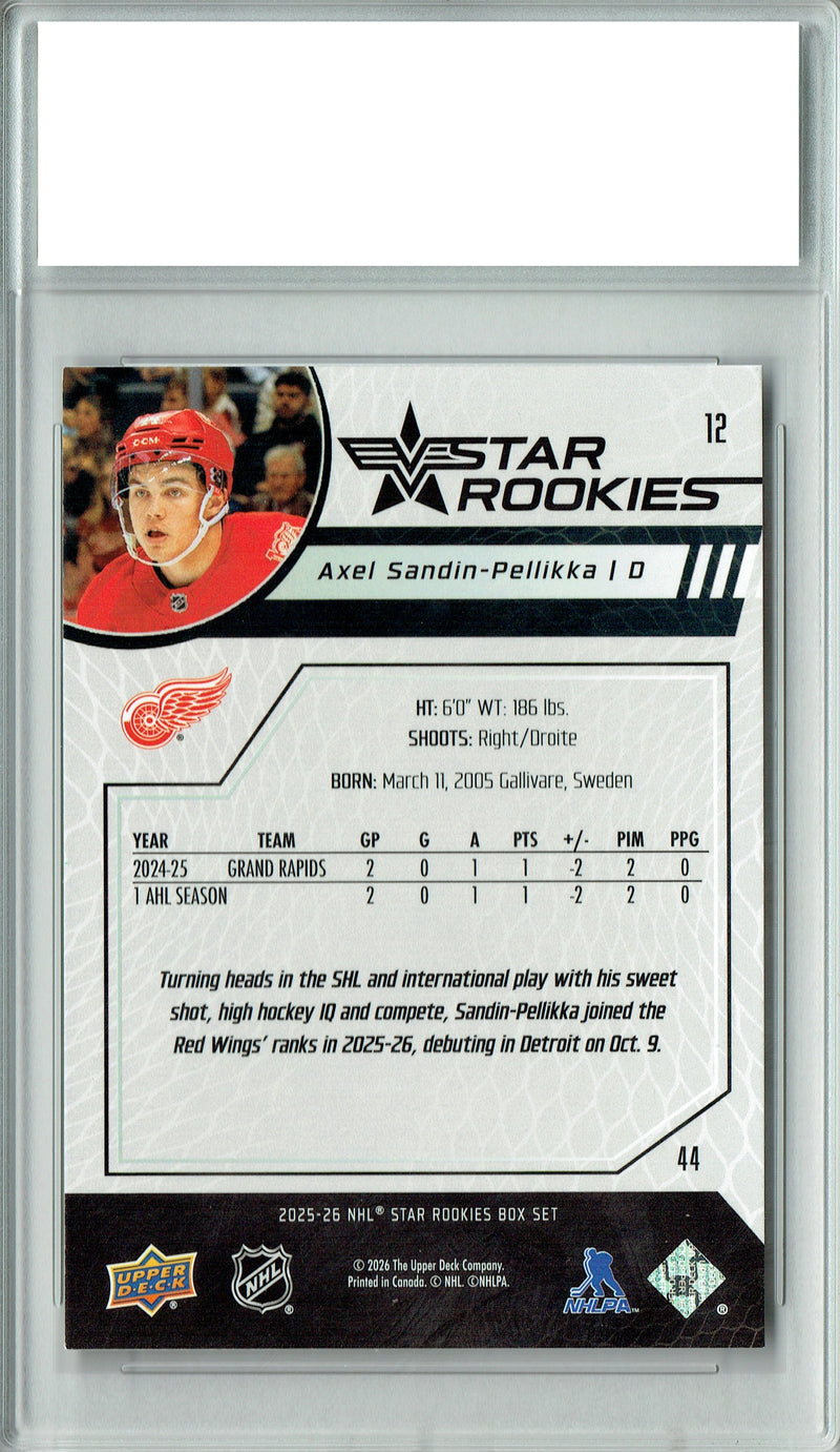 Axel Sandin-Pellikka 2025 U.D. Star Rookies #12 Special Collection Rookie Card PGI 10