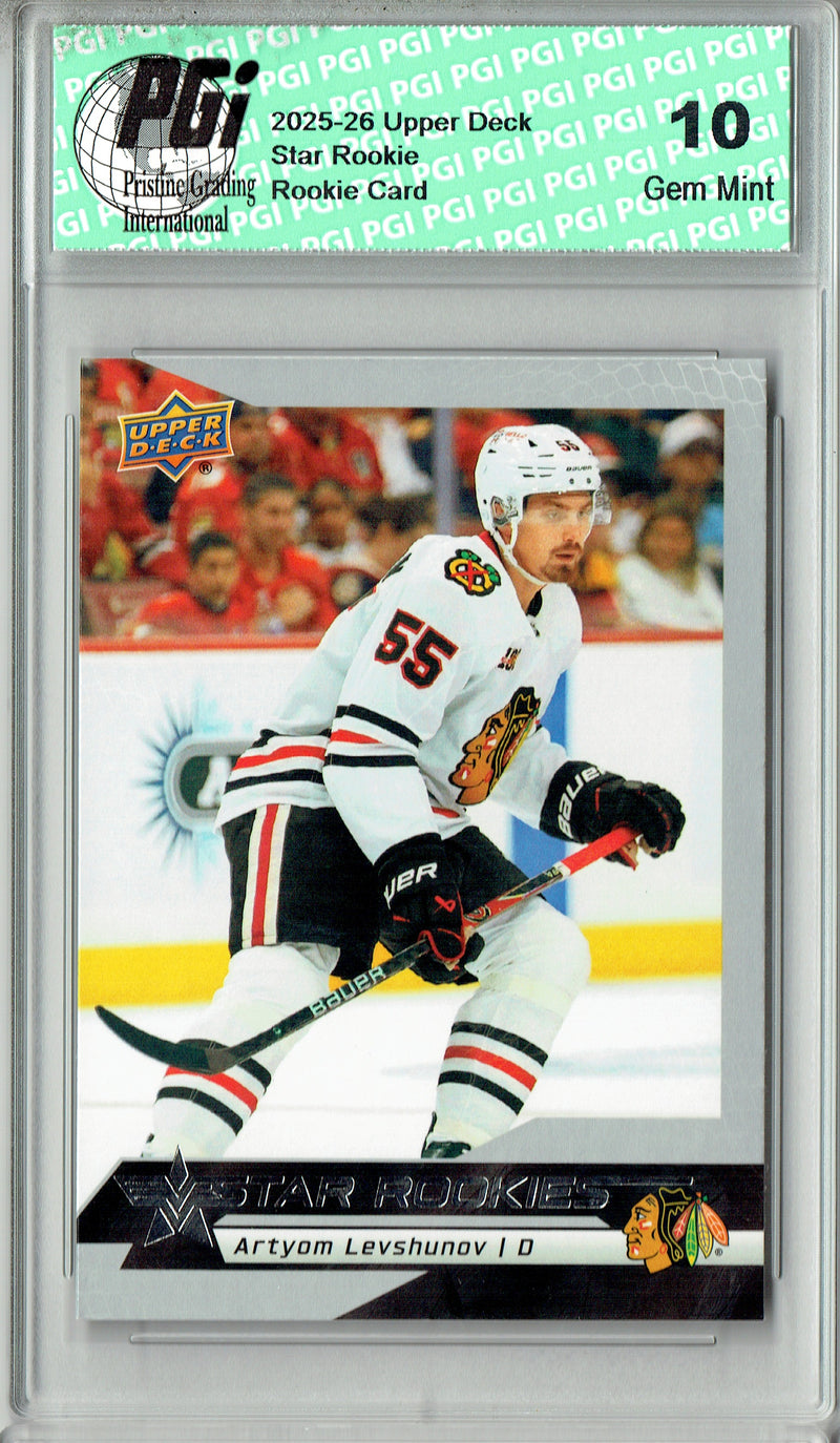 Artyom Levshunov 2025 U.D. Star Rookies #25 Special Collection Rookie Card PGI 10