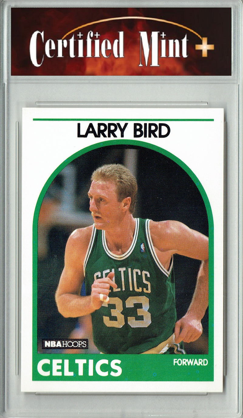 Certified Mint+ Larry Bird 1989 NBA Hoops #150 Legend Hall of Fame Rare Trading Card Boston Celtics