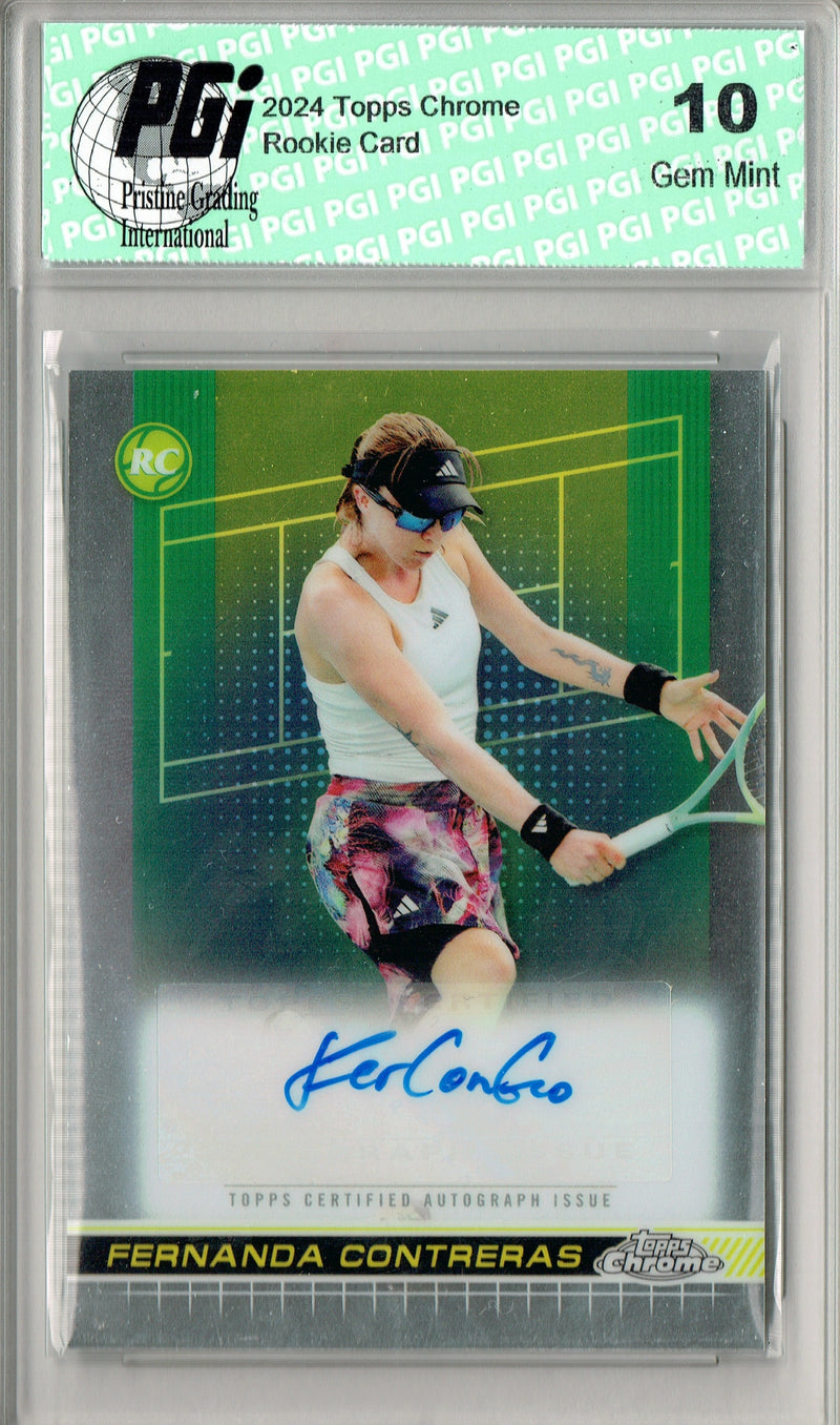Fernanda Contreras 2025 Topps Chrome #TCA-FCS Auto Rare Trading Card PGI 10