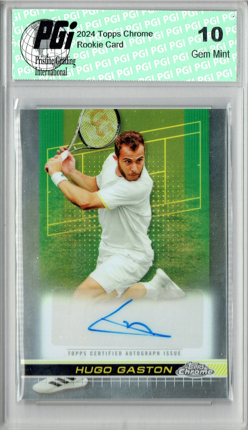 Hugo Gaston 2025 Topps Chrome #TCA-HGN Auto Rookie Card PGI 10