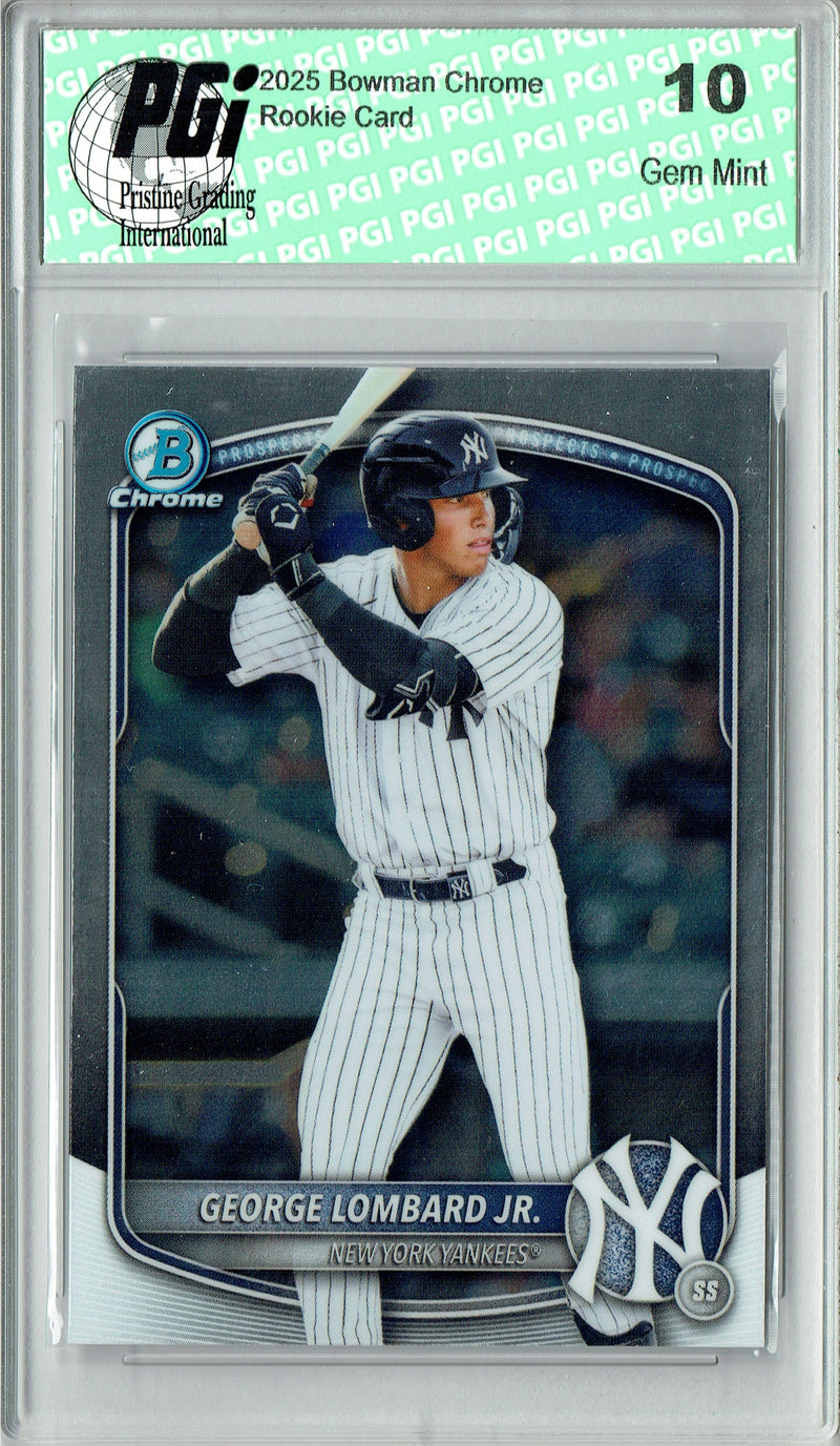 George Lombard Jr. 2025 Bowman Chrome #BDC-43 Rookie Card PGI 10