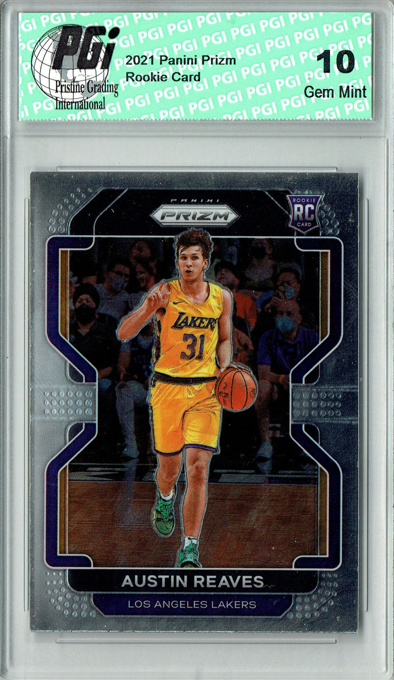 Austin Reaves 2021 Panini Prizm #165 Rookie Card PGI 10