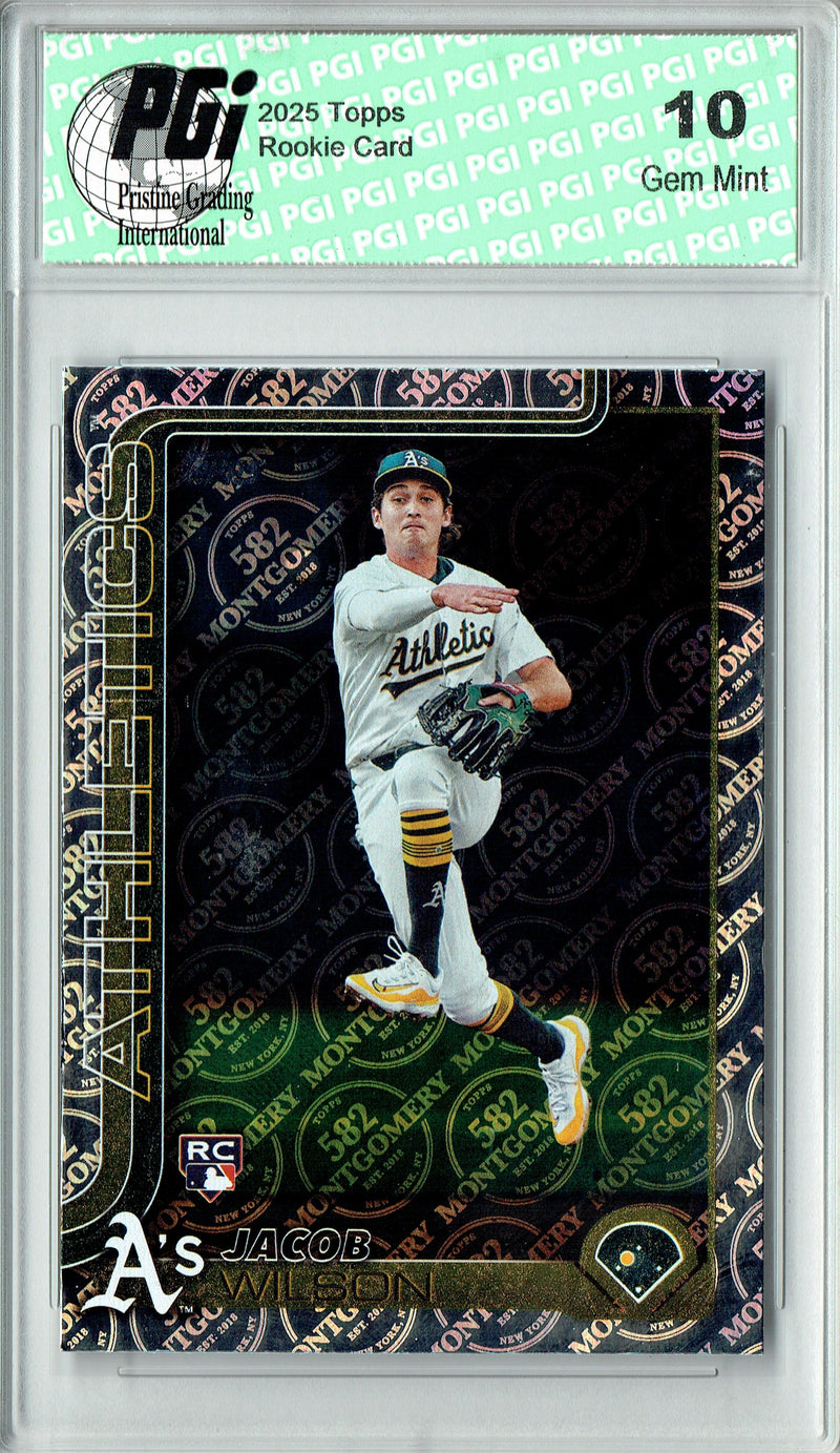Jacob Wilson 2025 Topps 582 Montgomery #214 Foil SP Rookie Card PGI 10