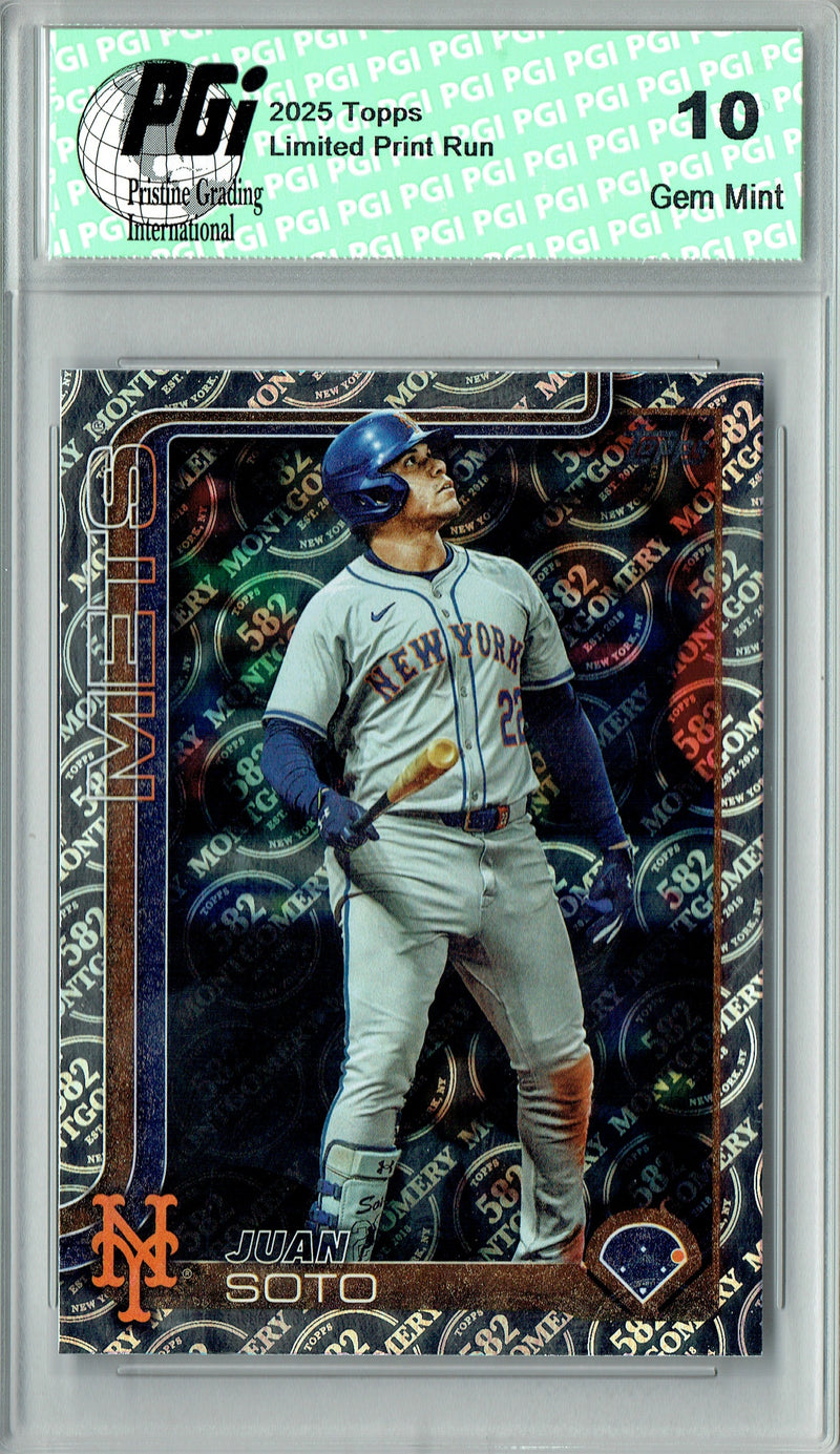 Juan Soto 2025 Topps 582 Montgomery #700 Foil SP Rare Trading Card PGI 10