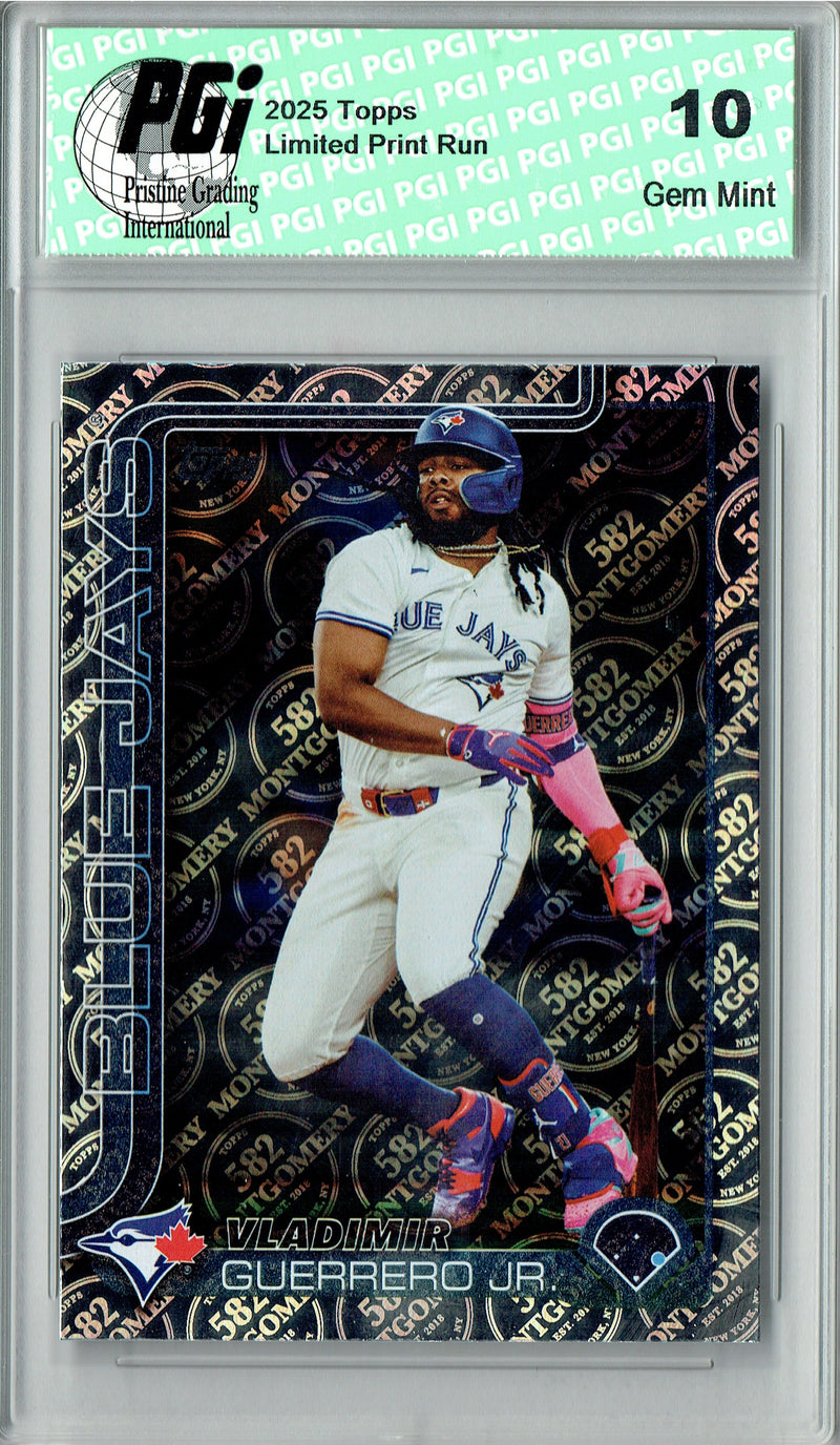 Vladimir Guerrero 2025 Topps 582 Montgomery #163 Foil SP Rare Trading Card PGI 10