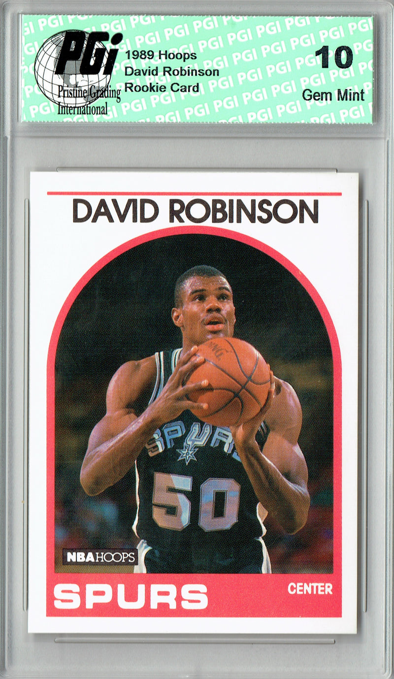 David Robinson 1989 NBA Hoops #310 The Admiral Rookie Card PGI 10