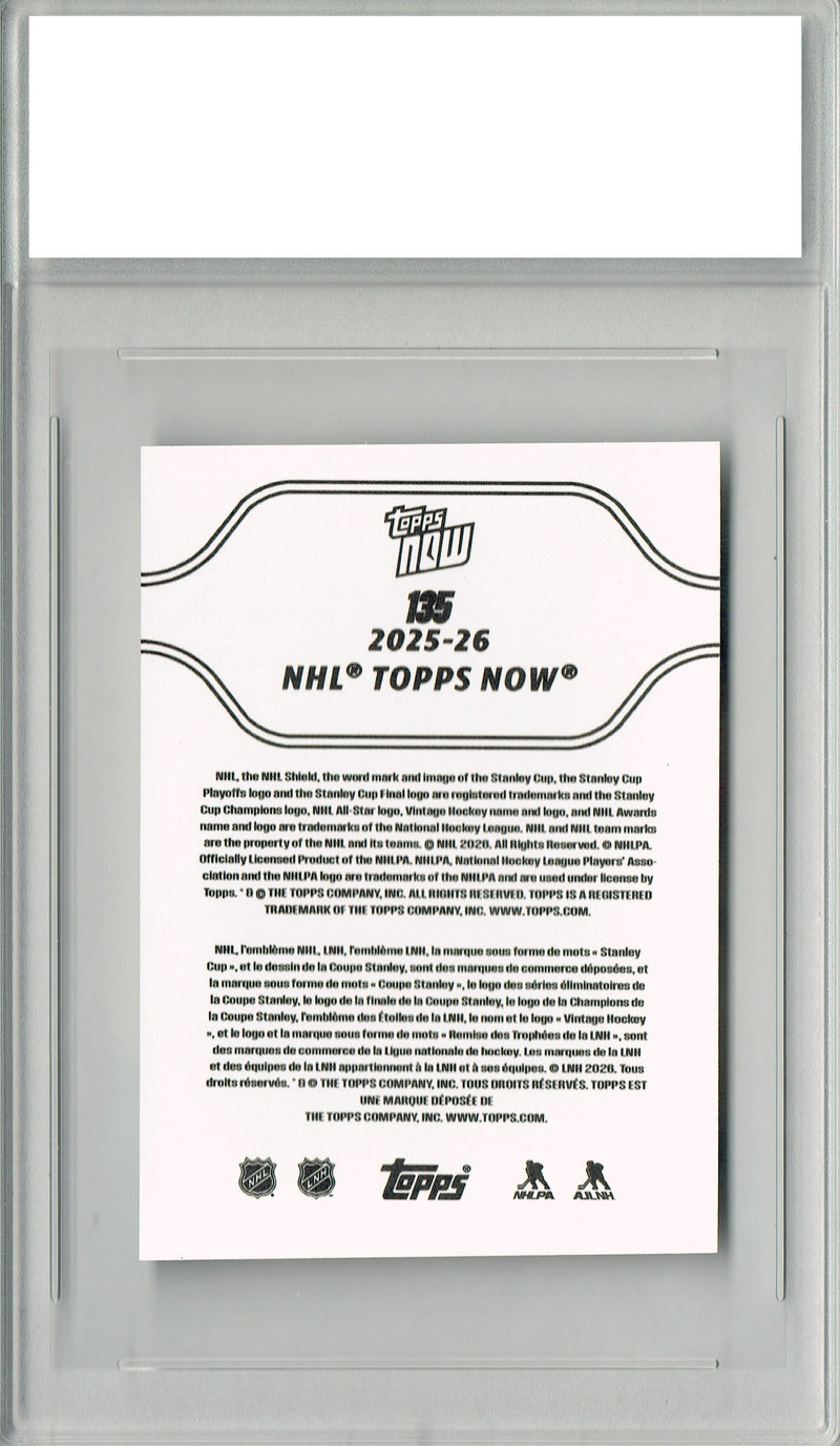 Matthew Schaeffer 2025 Topps Now #135 Single Season Pts Record Rookie Card PGI 10