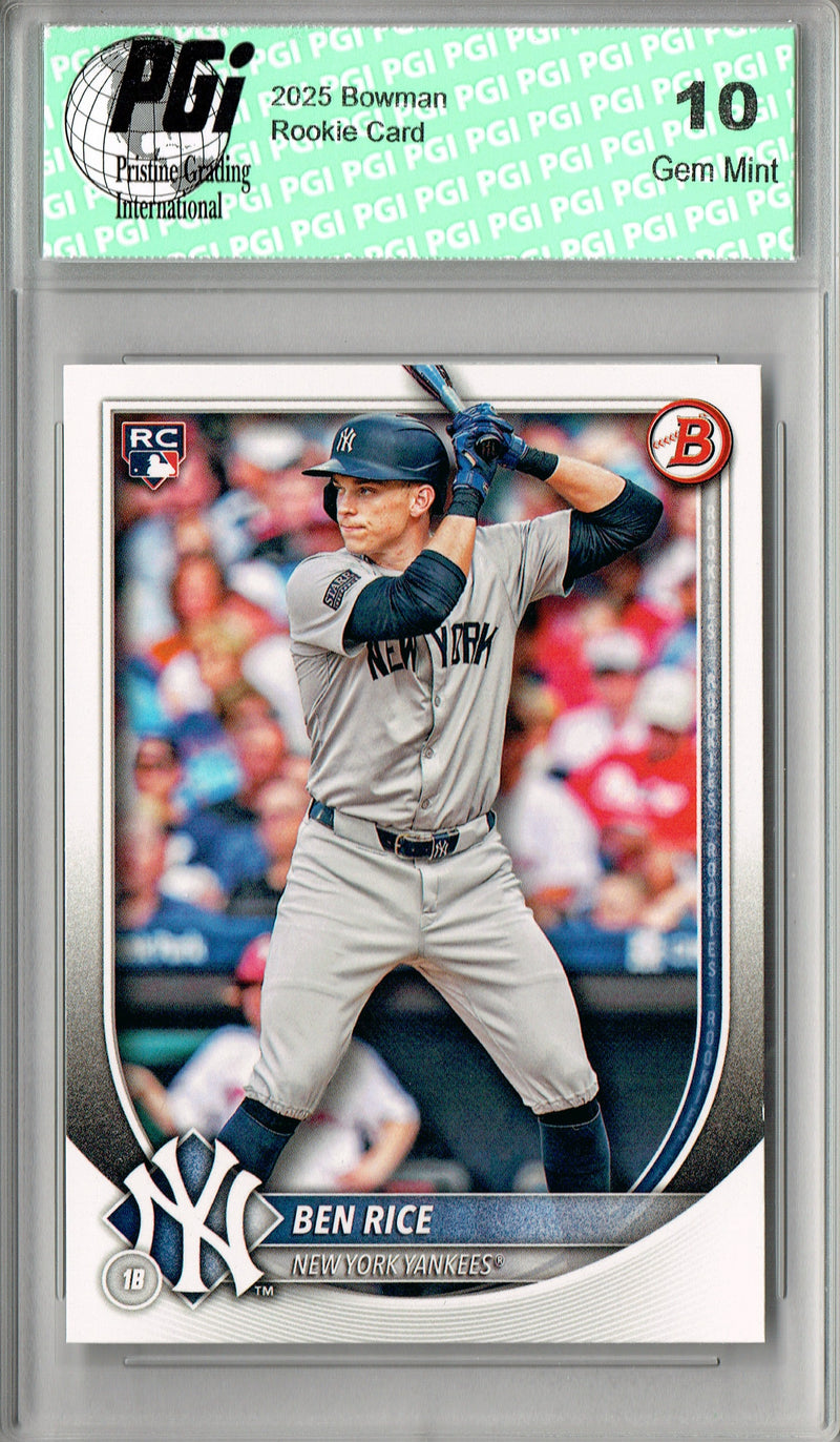 Ben Rice 2025 Bowman #85 Rookie Card PGI 10